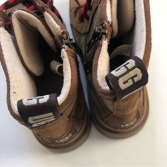 UGG Robley red lace up leather boots NWOT size 37 - Picture 7 of 12